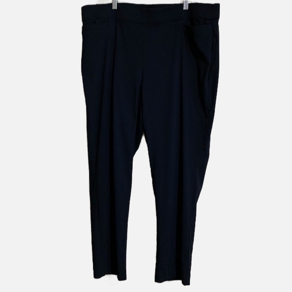 Kim Rogers Millenium Plus Size Solid Pull-On Career Dress Pants. Navy Size 18WS - Picture 1 of 5